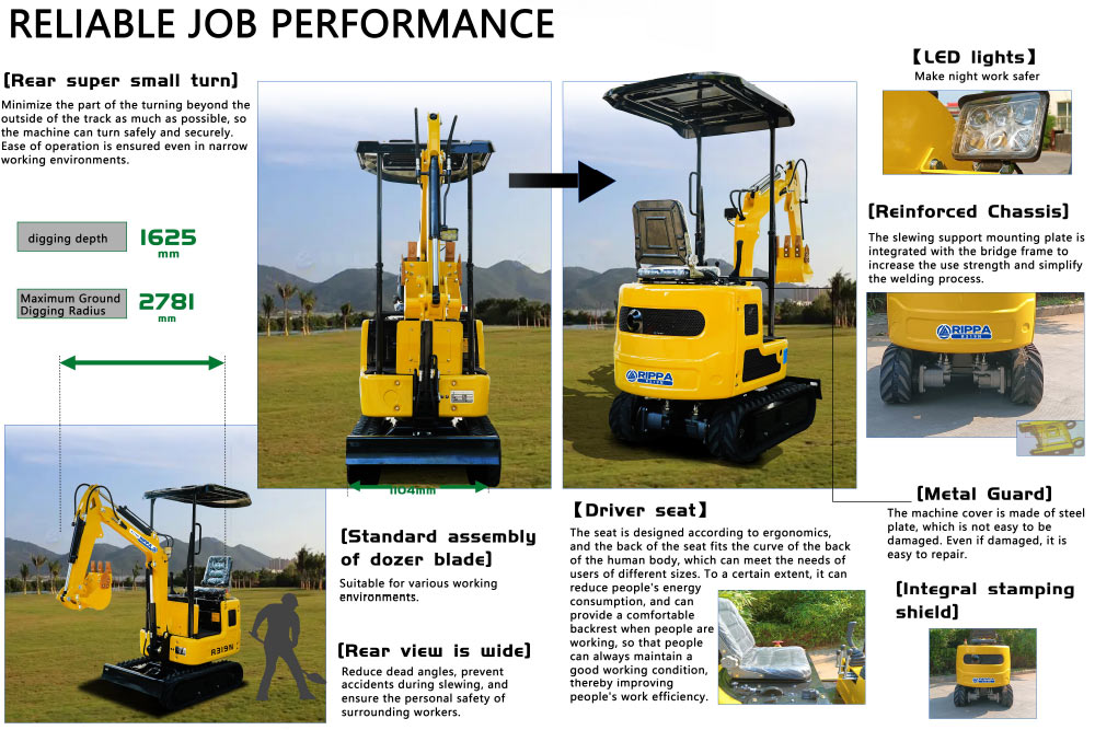 Mini excavators for home 1ton Mini excavators for home 1ton